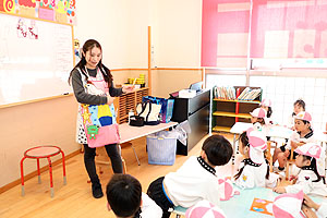 入園2日目の様子です　うさぎ・りす・ことり・こあら