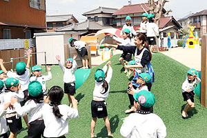 シャボン玉で遊びました　A