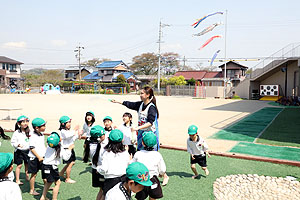 シャボン玉で遊びました　A