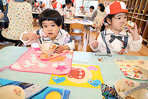 給食おいしかったね　年少組