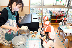 給食おいしかったね　年少組