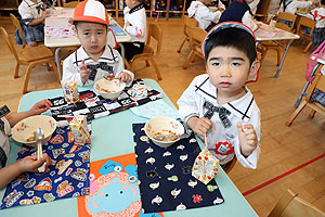 給食おいしかったね　年少組