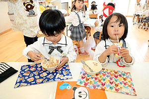 給食おいしかったね　年少組