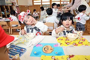 給食おいしかったね　年少組