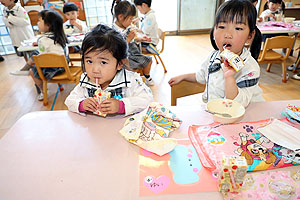 給食おいしかったね　年少組