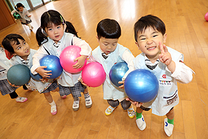 ボール遊び　楽しかったね‼　ぱんだ