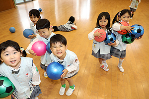 ボール遊び　楽しかったね‼　ぱんだ