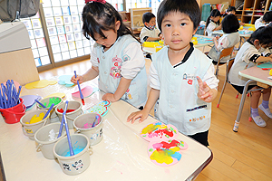 デカルコマニー　楽しかったね‼　ばら