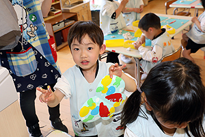 デカルコマニー　楽しかったね‼　ばら