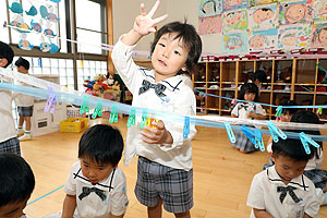 洗濯ばさみ遊び！楽しかったね　たんぽぽ