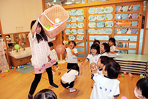 ボール遊び　楽しかったね！　きりん