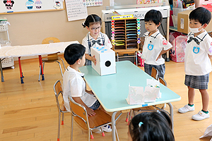 科学教室で「空気のパワー」について学びました！　ひまわり・さくら・たんぽぽ