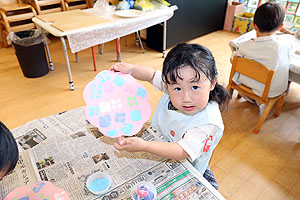 あじさいの制作　きりん