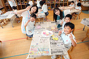 海の生き物の制作　きりん