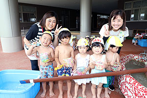 カラフル流しそうめん　楽しかったね！　ぱんだ・りす