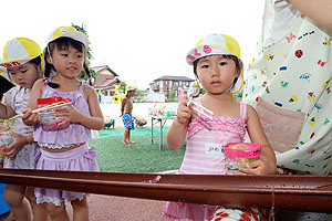 カラフル流しそうめん　楽しかったね！　ぱんだ・りす