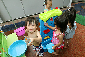 水遊び‼　たのしかったね　　ひよこ