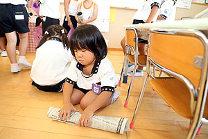 フラッグの制作　すみれ