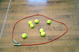 フラフープ遊び楽しかったね　さくら