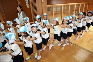 体操教室　かけっこ頑張ったね！　こあら