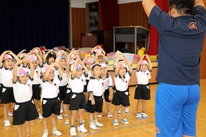 体操教室　   かけっこ頑張ったね！　うさぎ・ことり