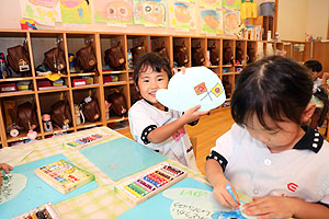 運動会の招待状の制作　こあら