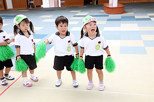 運動会のリズム活動　うさぎ・りす・ことり