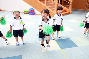 運動会のリズム活動　うさぎ・りす・ことり