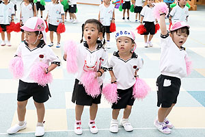 運動会のリズム活動　うさぎ・りす・ことり