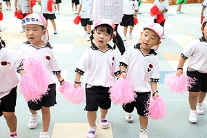 運動会のリズム活動　うさぎ・りす・ことり