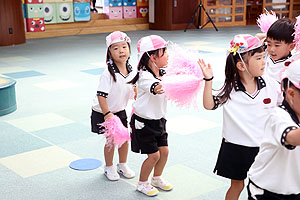 運動会のリズム活動　うさぎ・りす・ことり