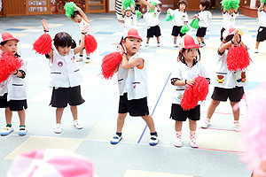 運動会のリズム活動　うさぎ・りす・ことり