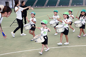 運動会予行１　　年長組　鼓笛・A・B