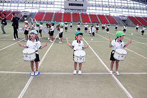 運動会予行１　　年長組　鼓笛・A・B