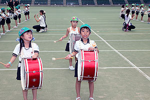 運動会予行１　　年長組　鼓笛・A・B