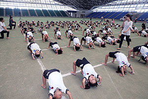 運動会予行3　　　年長組　組体操