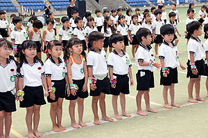 運動会予行3　　　年長組　組体操