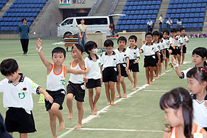 運動会予行3　　　年長組　組体操