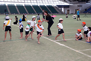 運動会予行5　　　年長組リレー