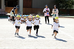 運動会のかけっこ活動　年中組