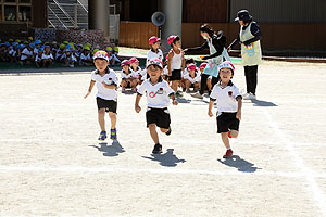 運動会のかけっこ活動　年中組