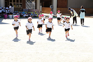 運動会のかけっこ活動　年中組