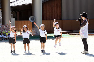 運動会のかけっこ活動　年中組