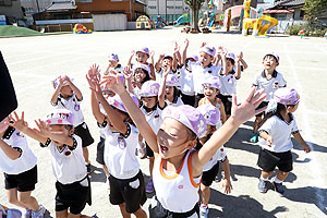 運動会のかけっこ活動　年中組