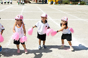 運動会のリズム活動　うさぎ・りす・ことり