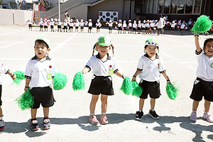 運動会のリズム活動　うさぎ・りす・ことり