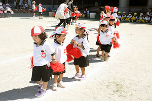 運動会のリズム活動　うさぎ・りす・ことり