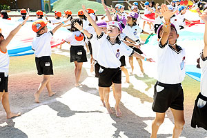 運動会のバルーン活動　年長組