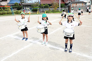 運動会予行が行われました　鼓笛　A・B
