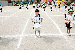 運動会予行が行われました　鼓笛　A・B